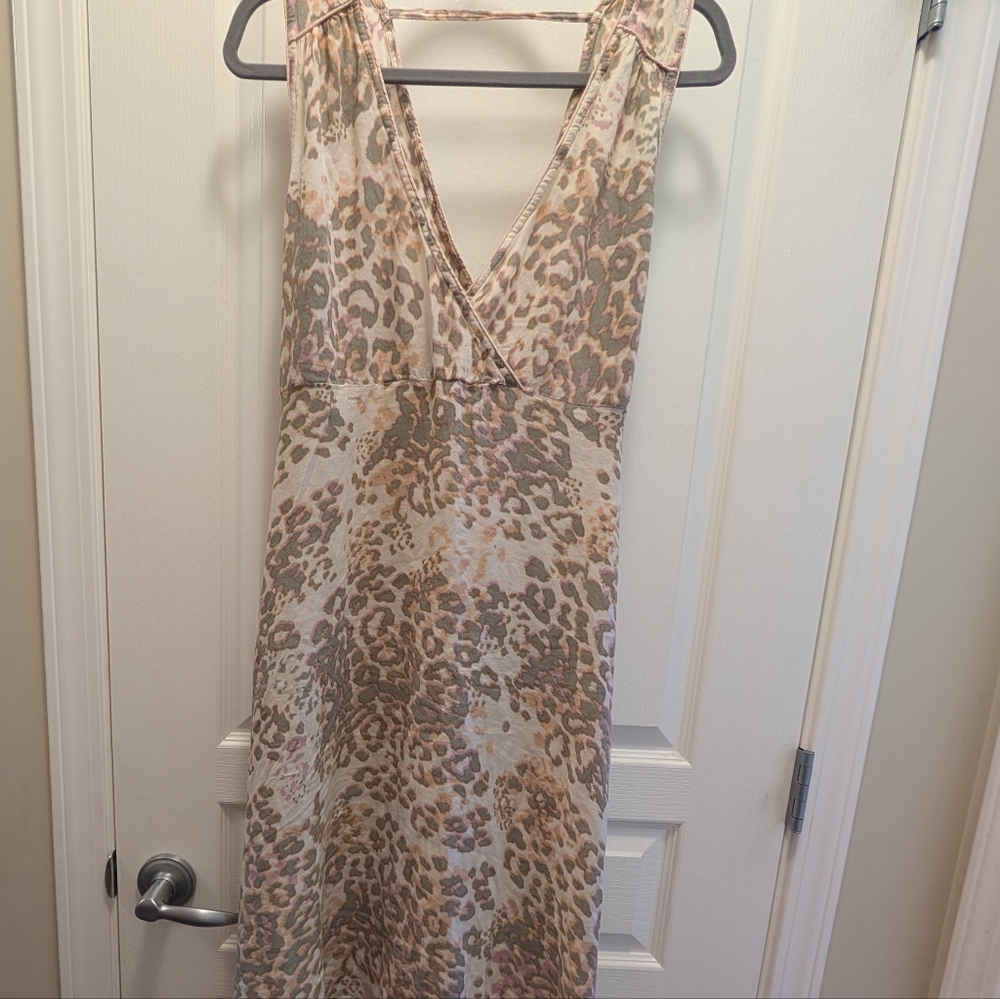 Size Large Tree Of Life High Low Leopard Print Sleeveless Dress Pit To Pit 21